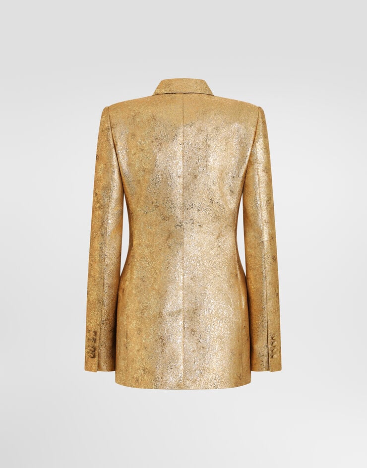 Dolce & Gabbana Lamé single-breasted jacquard jacket Gold F29QGTFJODW