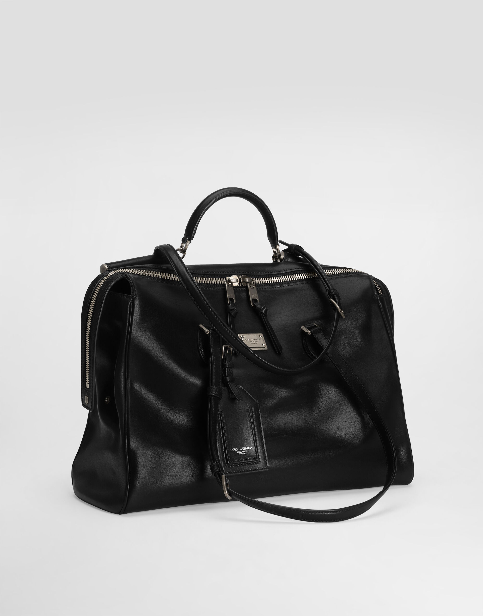 Vittoria calfskin bag in Black for Men | Dolce&Gabbana® US