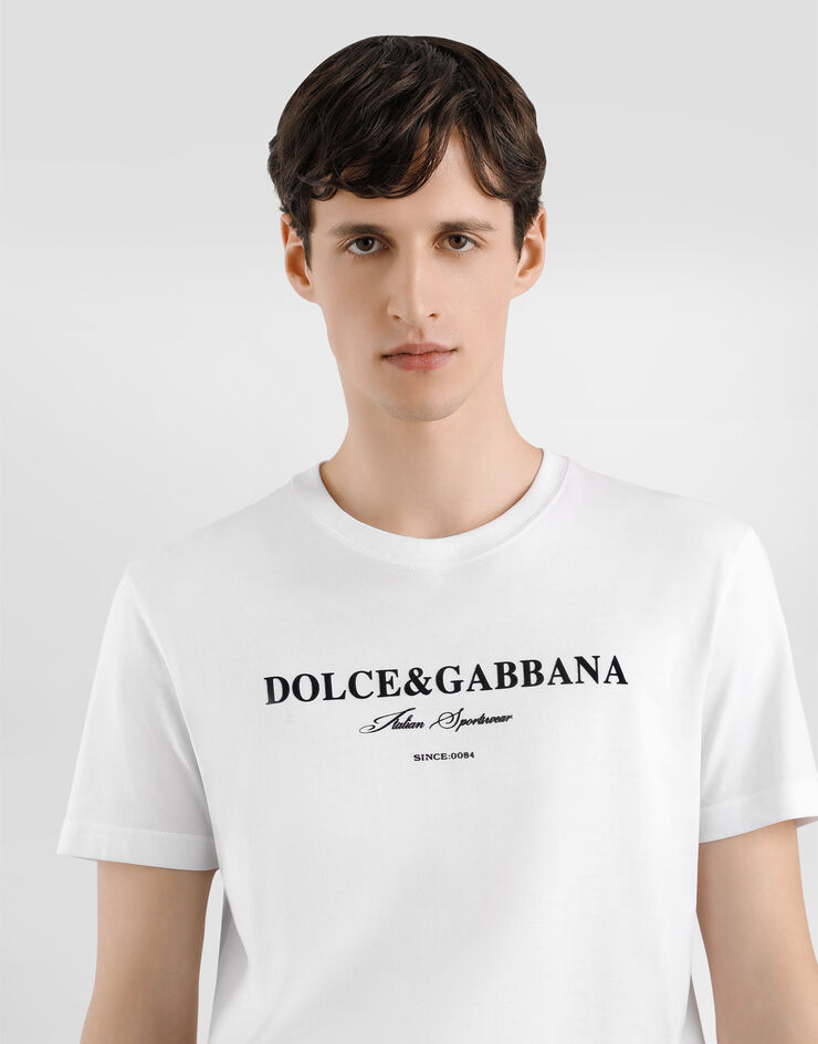 Dolce & Gabbana cotton t-shirt with print White G8RN8TG7O9Y