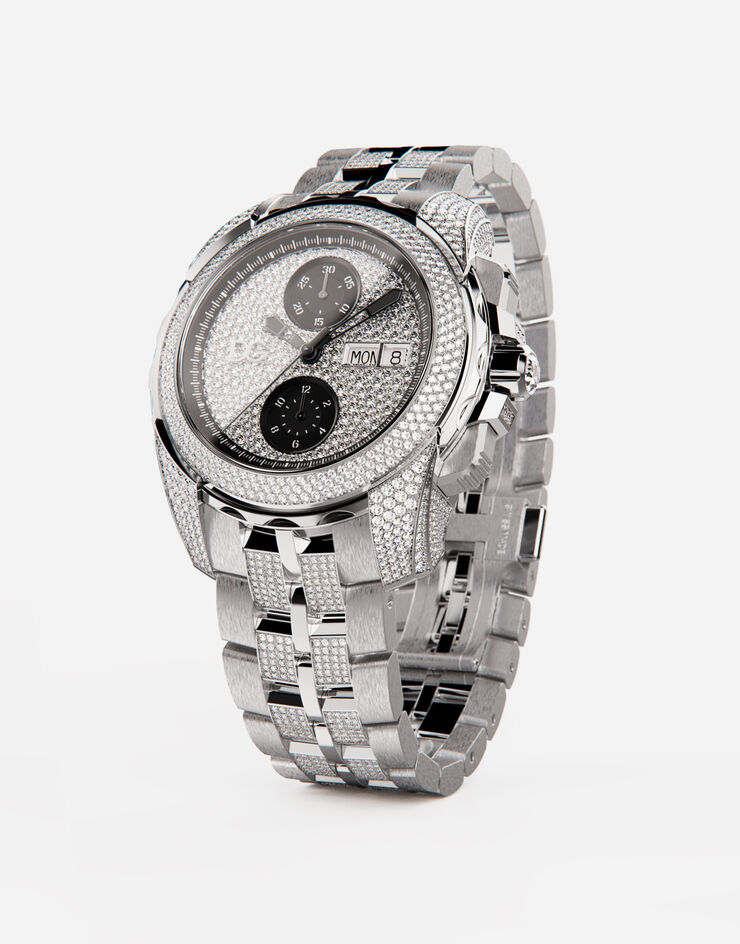 Dolce & Gabbana DS5 watch in white gold with diamonds White Gold WWJS1GXP001