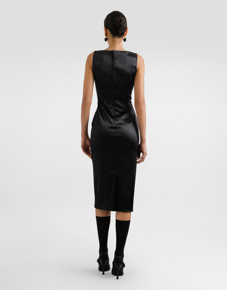 Dolce & Gabbana Stretch satin dress Grey F6TVTTFURAD