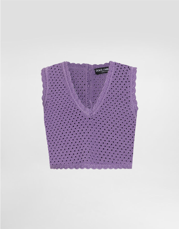 Dolce and Gabbana Cropped Crochet Top