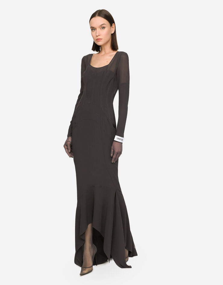 Dolce & Gabbana KIM DOLCE&GABBANA Long georgette dress Multicolor F6BFBTFUAA1