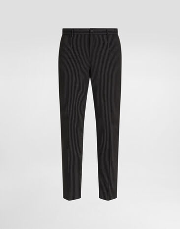 Dolce & Gabbana Pantalon en laine à rayures tennis  GY6FETFRBDQ