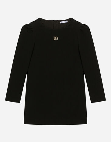 Dolce & Gabbana Cady dress with DG logo Purple L54DE2FMTAC