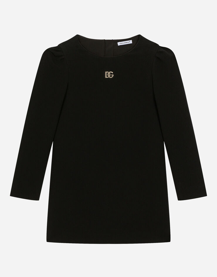Dolce & Gabbana Vestido de cady con logotipo DG Negro L53DU0G7L3U