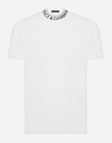 Dolce & Gabbana クルーネックTシャツ ドルチェ＆ガッバーナプリント ホワイト G8PJ4ZHU7MA