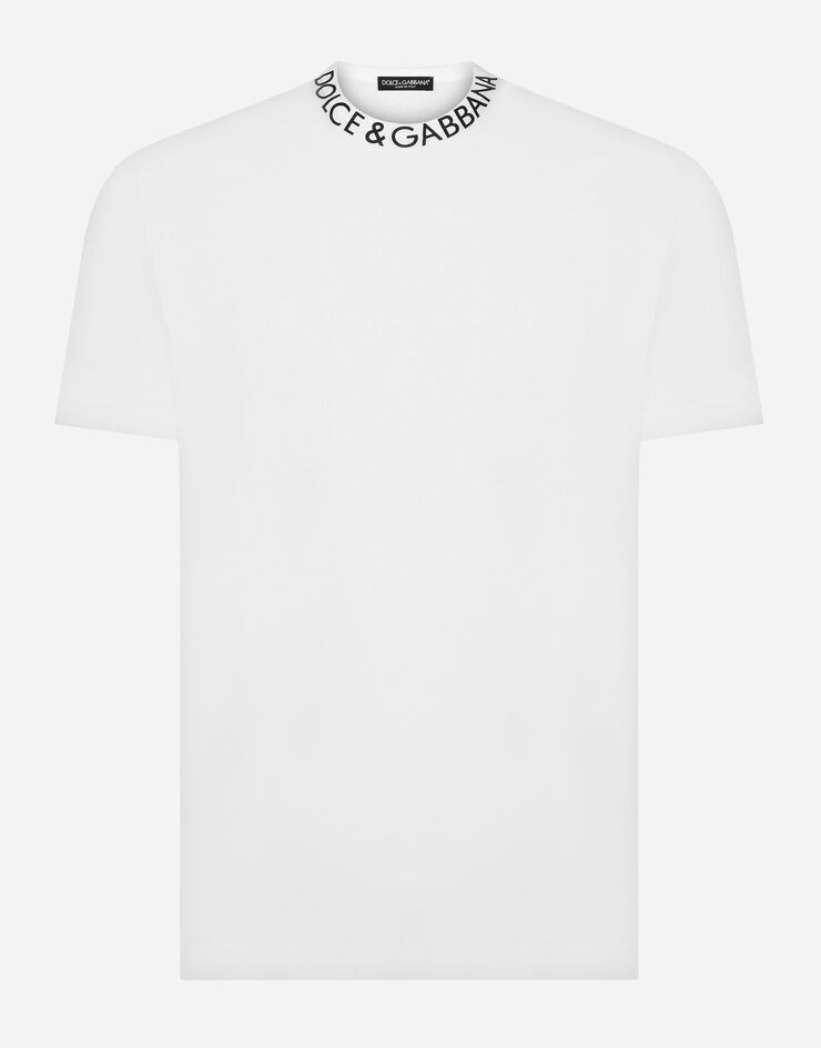 Dolce & Gabbana Rundhals-T-Shirt mit Print Dolce&Gabbana Weiss G8PL1TFU7EQ