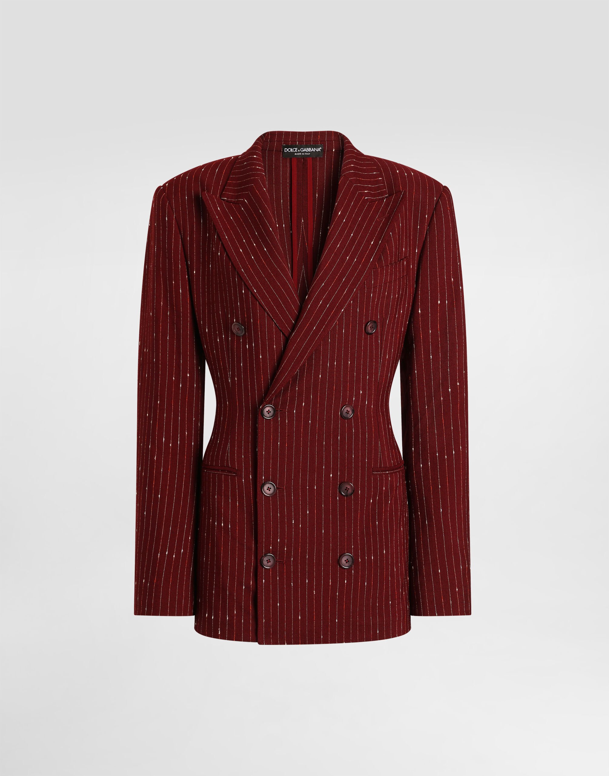 DOLCE&GABBANA ダブルブレスト ストライプジャケット Double-breasted pinstriped taormina jacket in Multicolor for Women