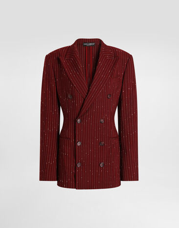 Dolce & Gabbana Double-breasted pinstriped taormina jacket Multicolor F29WPTFBMFW