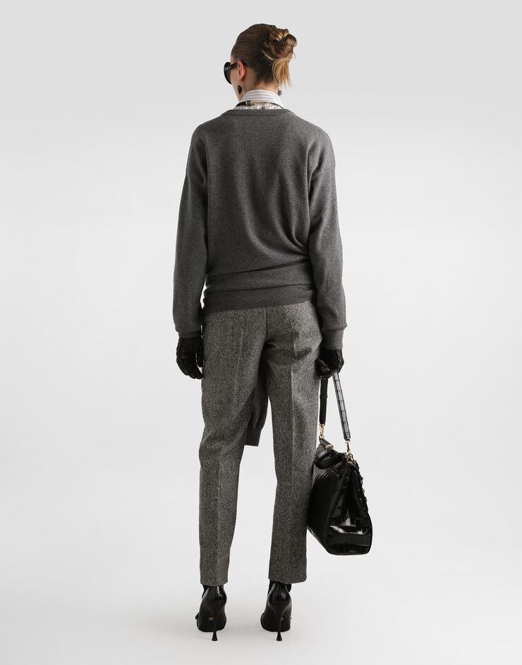 Dolce & Gabbana Hose aus Wolle mit gesprenkeltem Print Mehrfarbig FTAM2TFMBAR