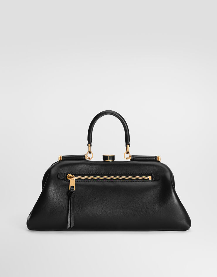 Dolce & Gabbana 미디엄 Grandma 핸드백 플롱제 나파 가죽 소재 블랙 BB7986BF984