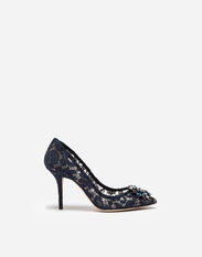 Dolce & Gabbana Lace rainbow pumps with brooch detailing Dark Red CQ0023AG667