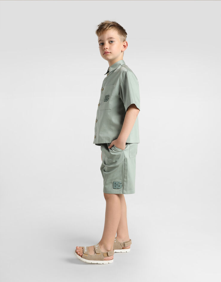 Dolce & Gabbana Cotton sateen shirt Green L44S68FUFKA