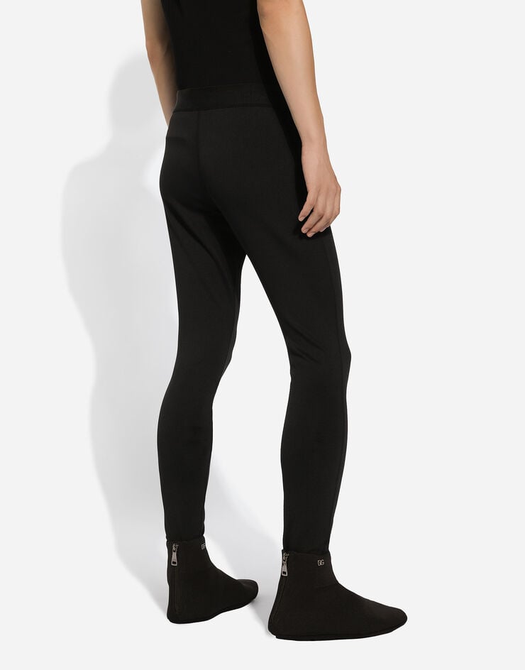 Dolce & Gabbana Stretch jersey leggings with logo Black GZ46ATFUGJR
