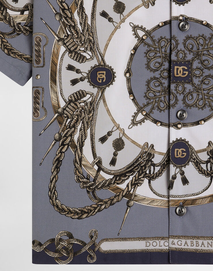 Dolce & Gabbana Cargo-print poplin shirt Multicolor L44S81FI5NQ