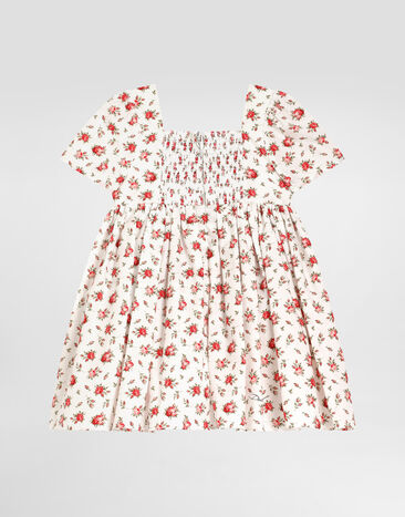 Dolce & Gabbana Small rose-print poplin dress Multicolor L24DG6HS5UB
