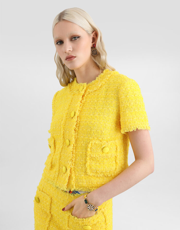 Dolce & Gabbana Tweed jacket Yellow F2JBLTHJMRM