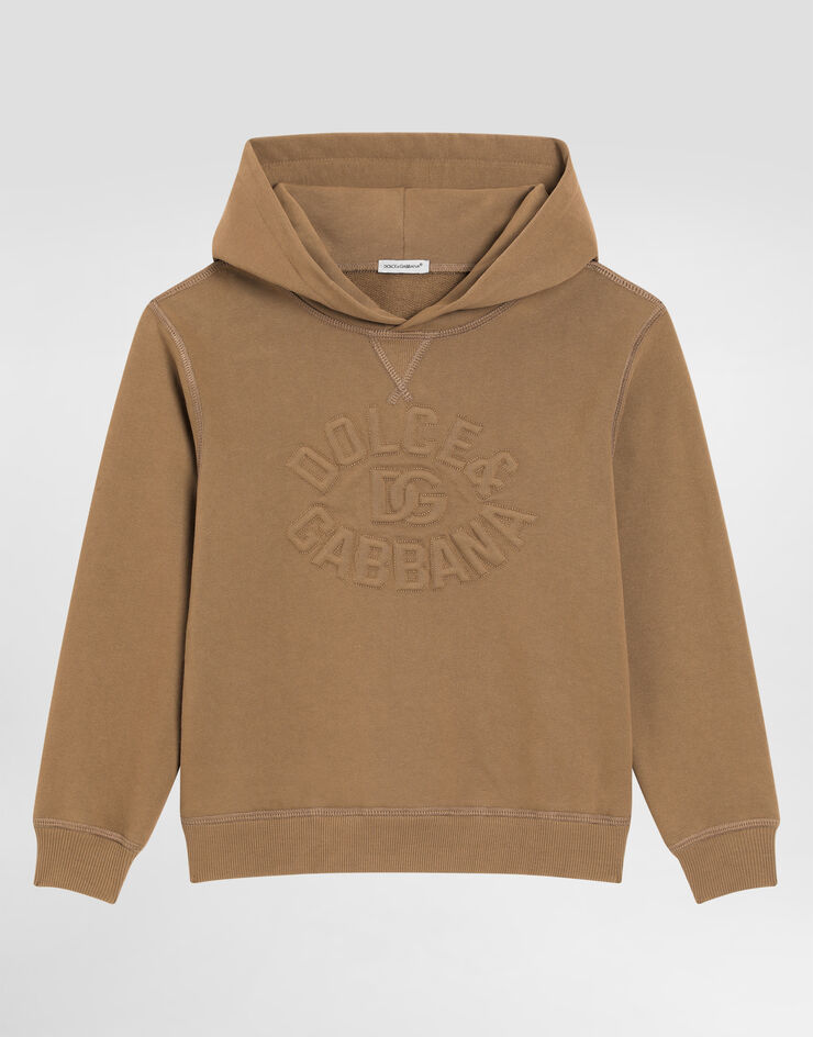 Dolce & Gabbana Felpa con cappuccio  con logo Dolce&Gabbana Marrone L4JWLUG7O4U