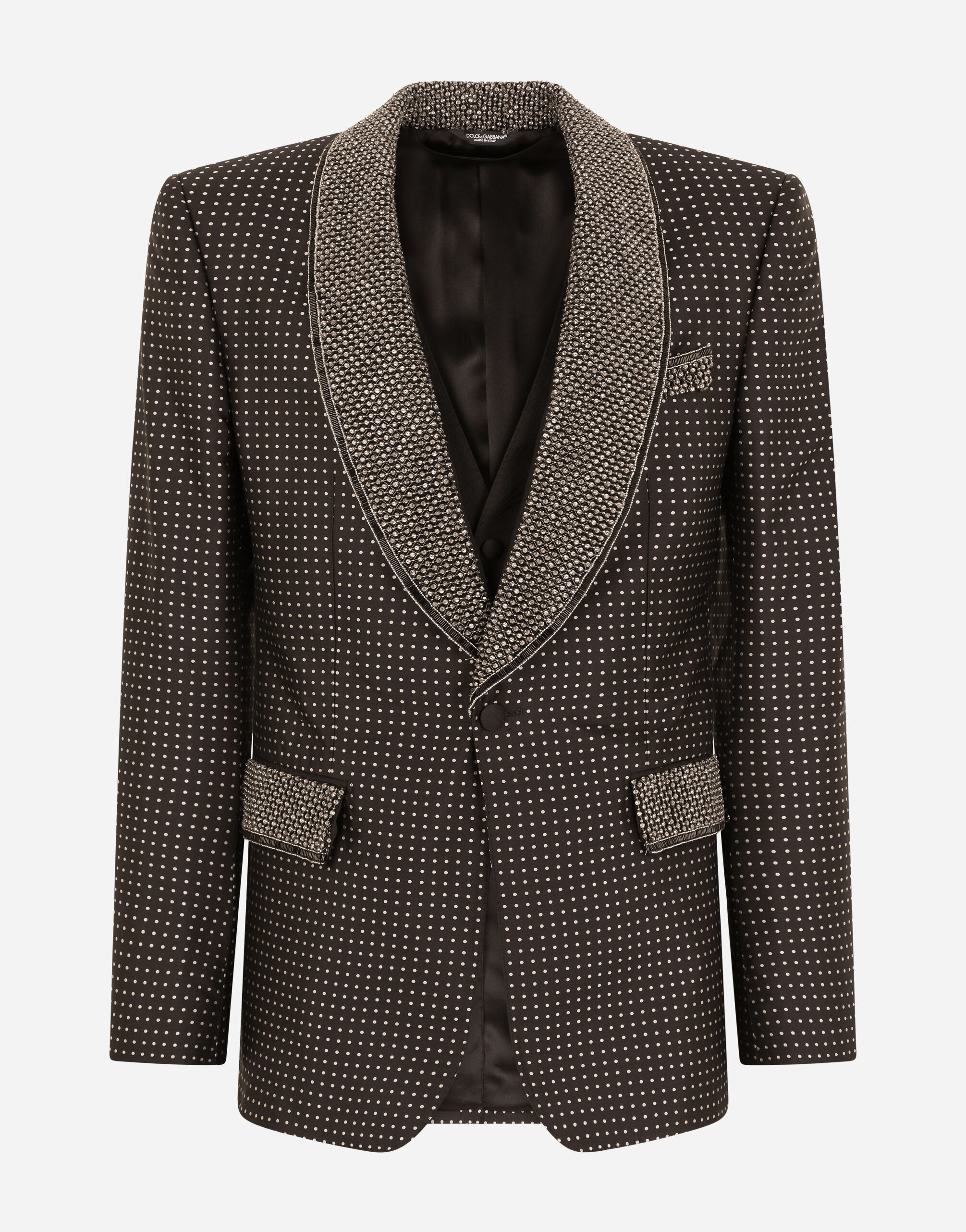 マルチカラーのメンズ Three-piece jacquard Casinò-fit suit