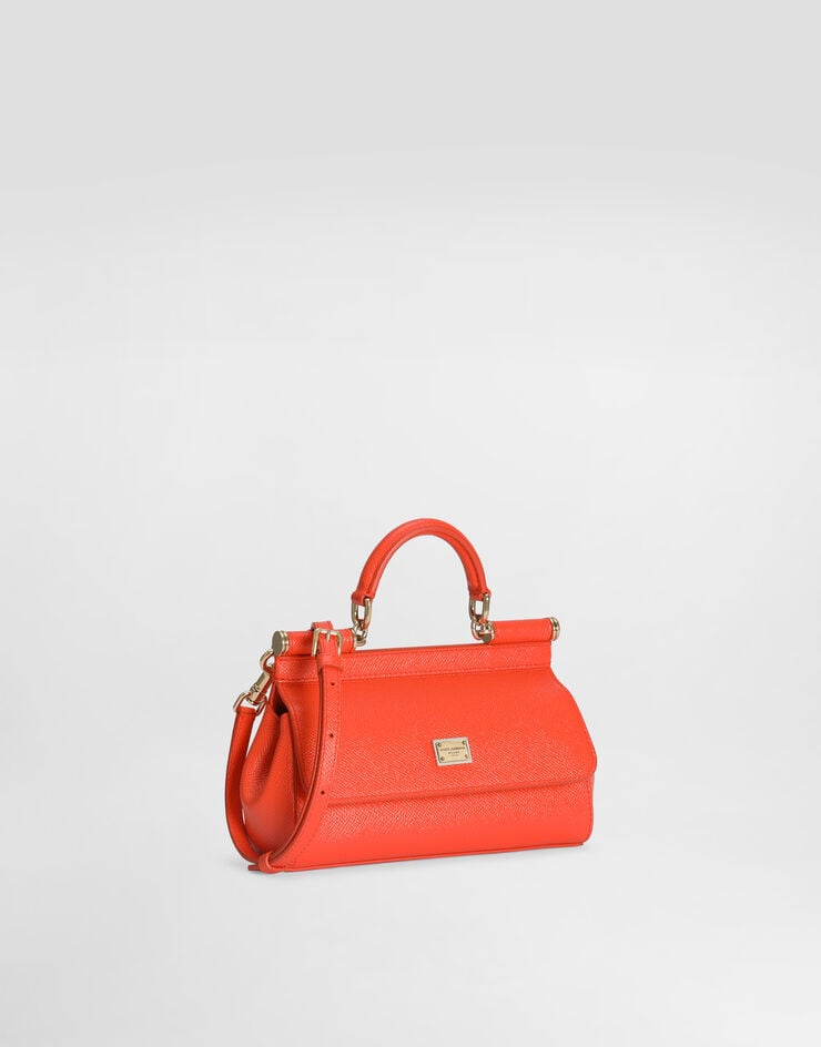 Dolce & Gabbana mini Sicily handbag in calfskin Dolce & Gabbana mini Sicily handbag in calfskin Orange BB7116B1001