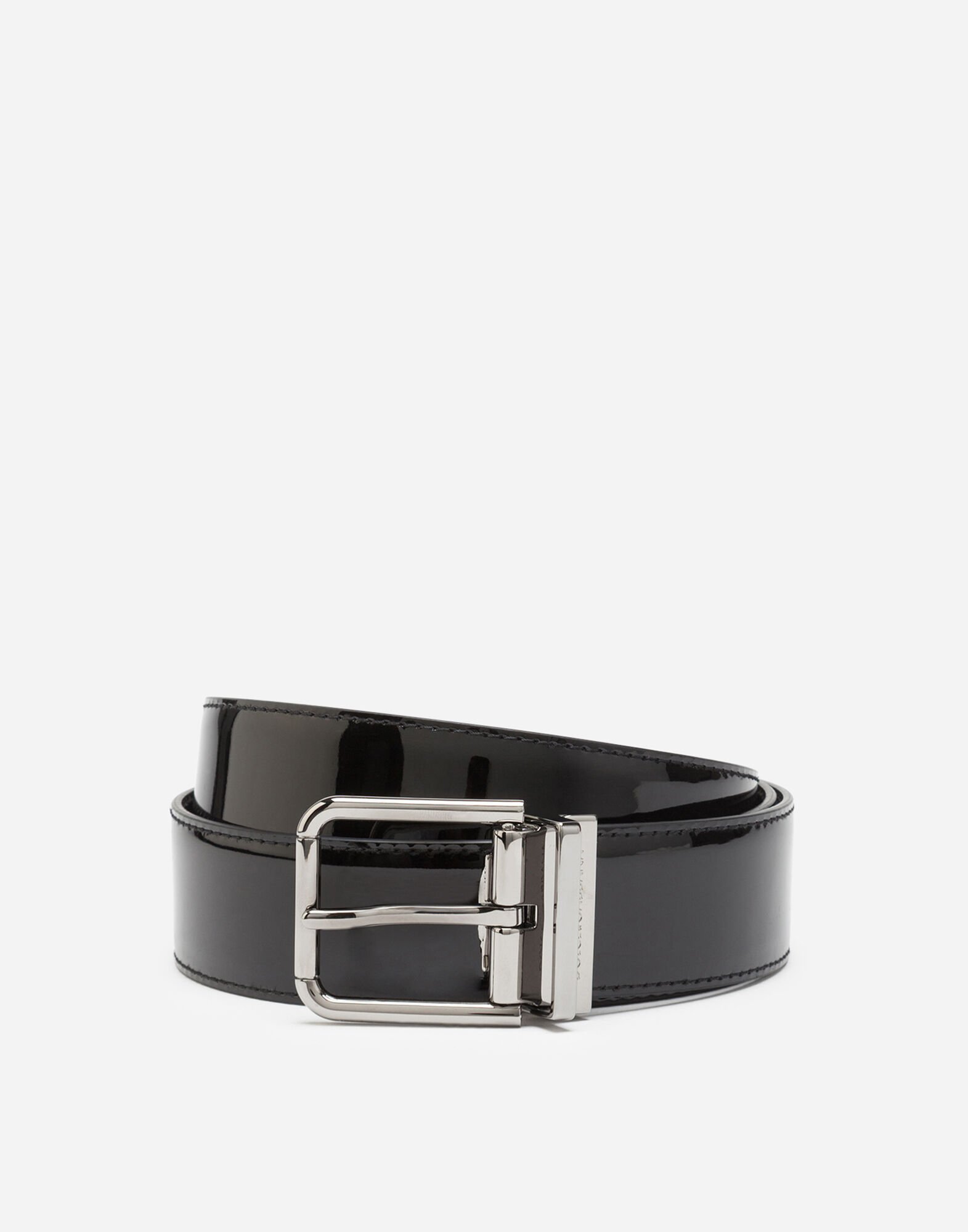 Dolce&Gabbana Patent leather belt Black G709ETFUGAC