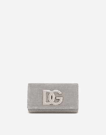 Dolce & Gabbana Сумка DG Logo из кристальной сетчатой ткани бежевый BB7603AS170