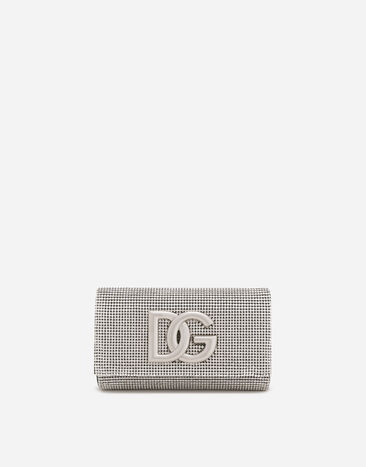 Dolce & Gabbana DG logo bag in crystal mesh Blue BB7599A9U75