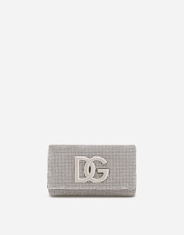 Dolce & Gabbana 网布水晶 DG 徽标手袋 米色 BB7603AS170