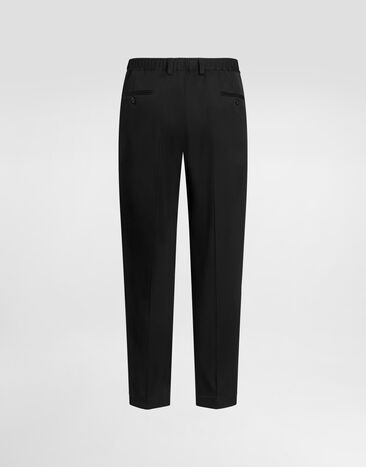 Dolce & Gabbana Wool canvas trousers Black GW13ETFUBGZ