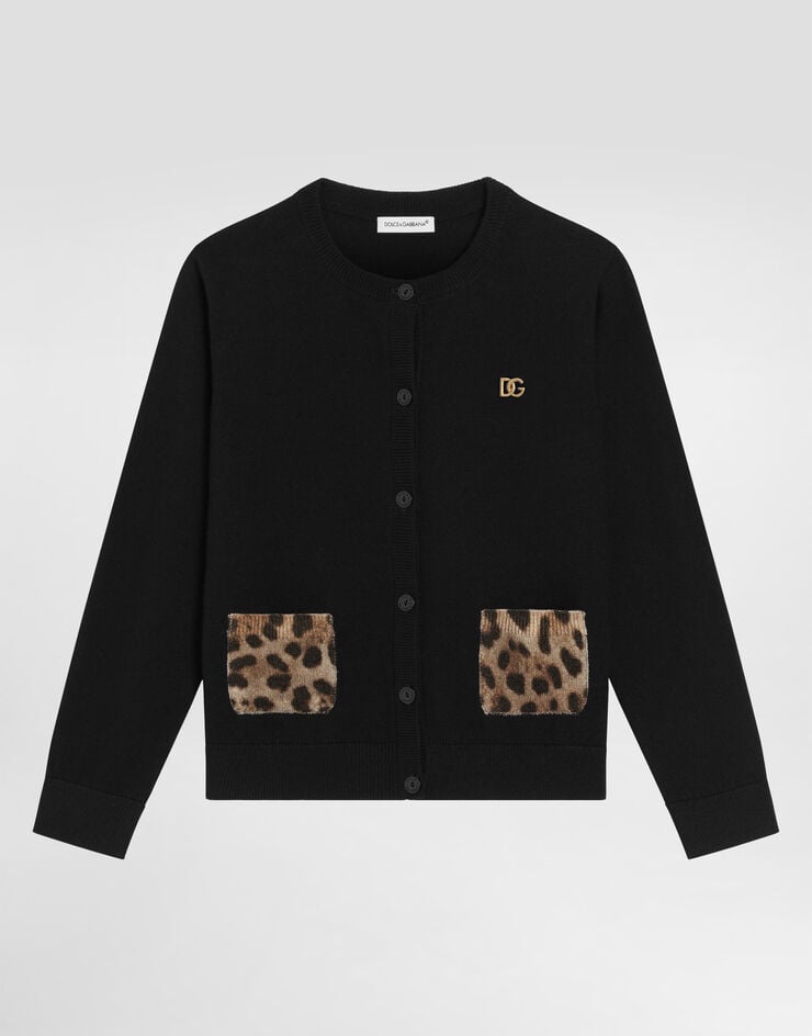 Dolce & Gabbana Smooth virgin wool cardigan Dolce & Gabbana Smooth virgin wool cardigan Black L5KWN7JDVGJ