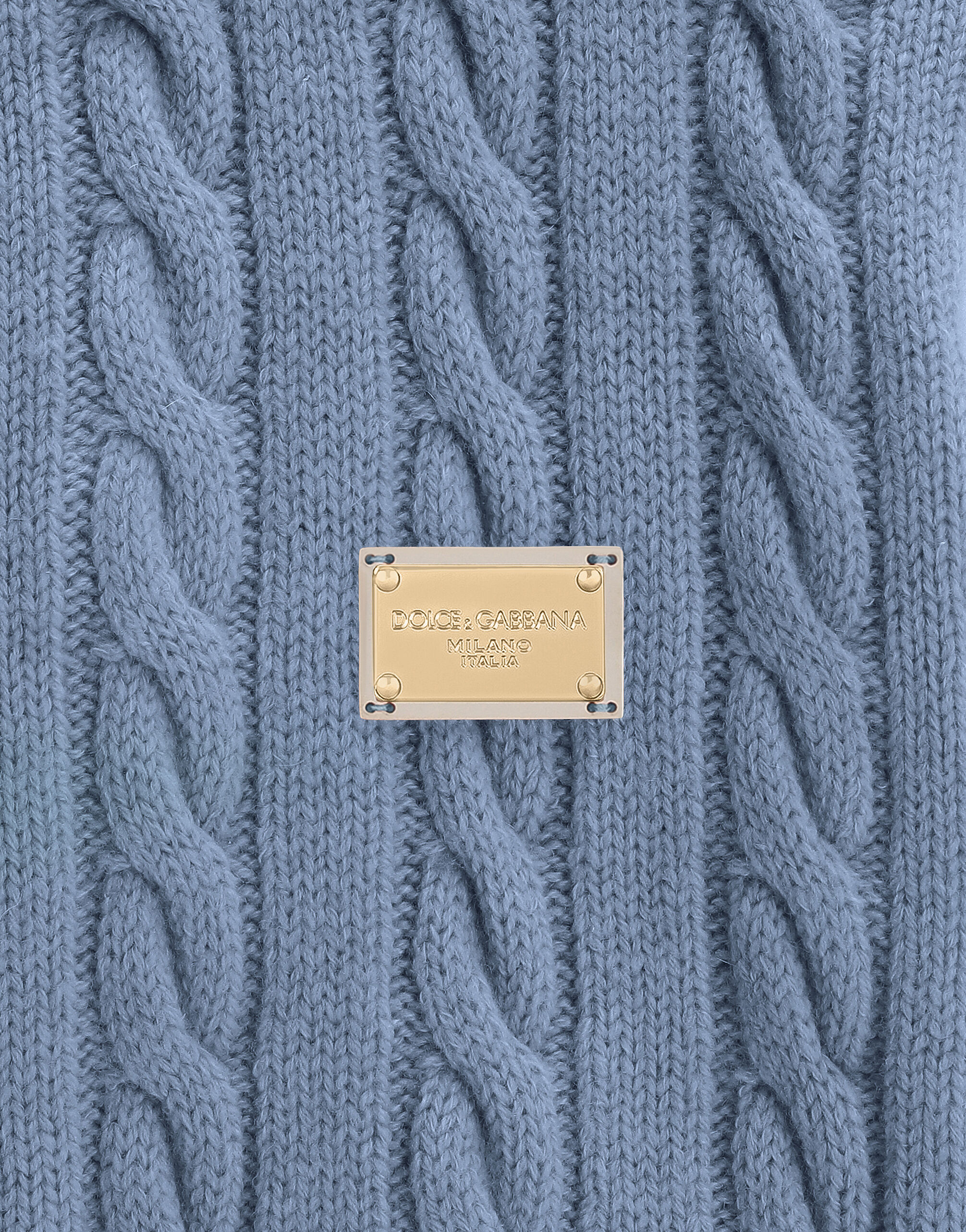 Wool dog sweater in Azure for Men | Dolce&Gabbana®