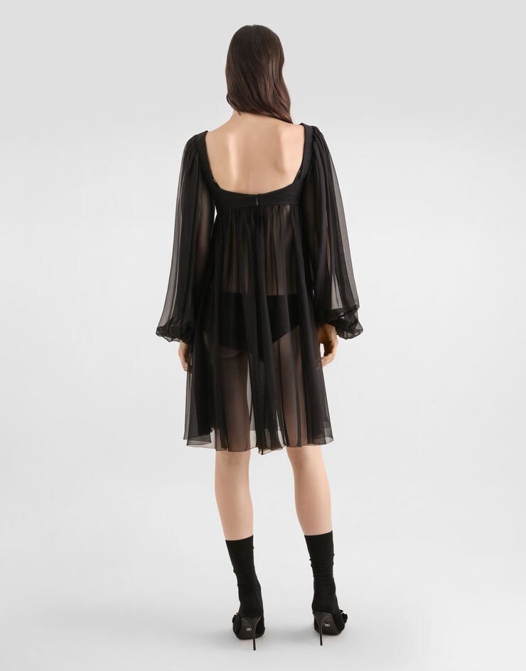 Dolce & Gabbana Chiffon dress Black F60GVTFU1AT