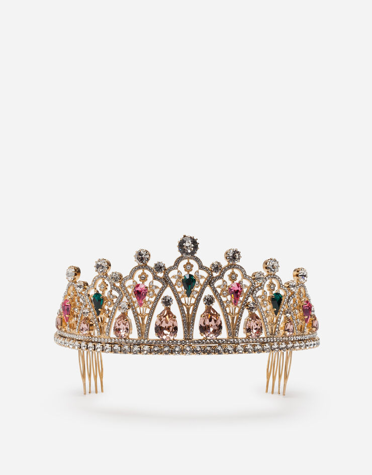 Dolce & Gabbana Tiara with rhinestones Gold WHL8S1W1111