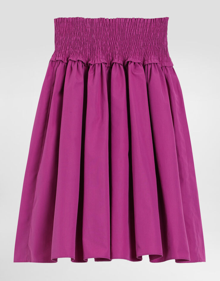 Dolce & Gabbana Hosenrock aus Popeline mit Zierknöpfen Fuchsia L55I54FU5V4