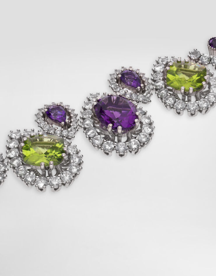 Dolce & Gabbana Eleganza Bracelet 18-carat white gold, amethysts, peridots, and sapphires White WBSA3GWAME1