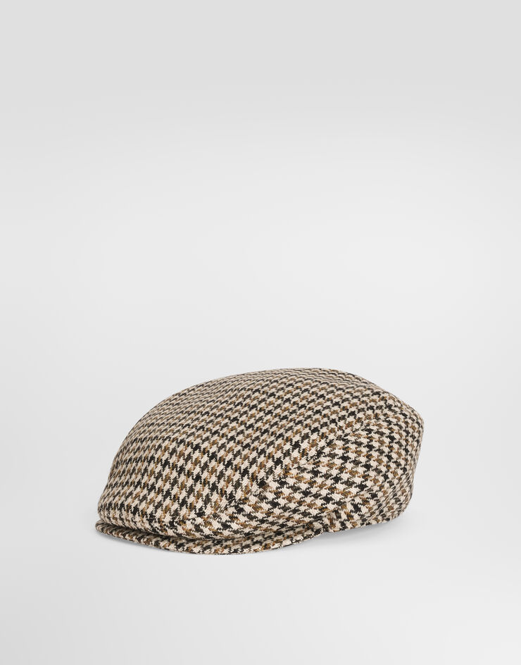 Dolce & Gabbana Houndstooth wool flat cap  GH587AFM2HQ