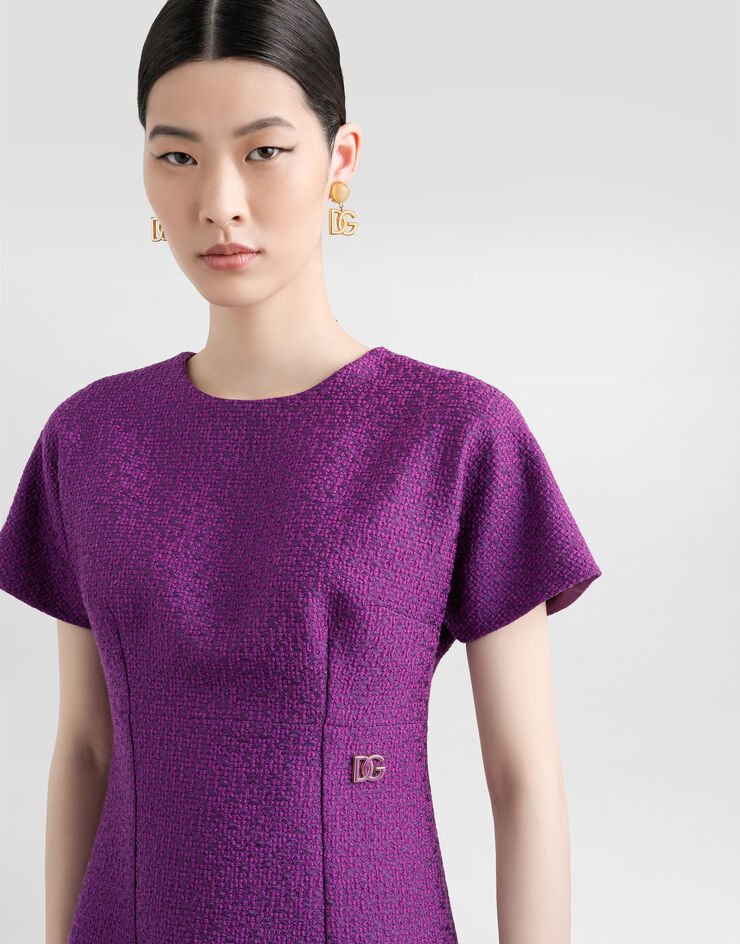 Dolce & Gabbana Tweed dress Purple F6TZLTHUMUA