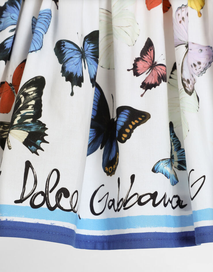 Dolce & Gabbana Poplin top with butterfly print Print L21N61FI5KS