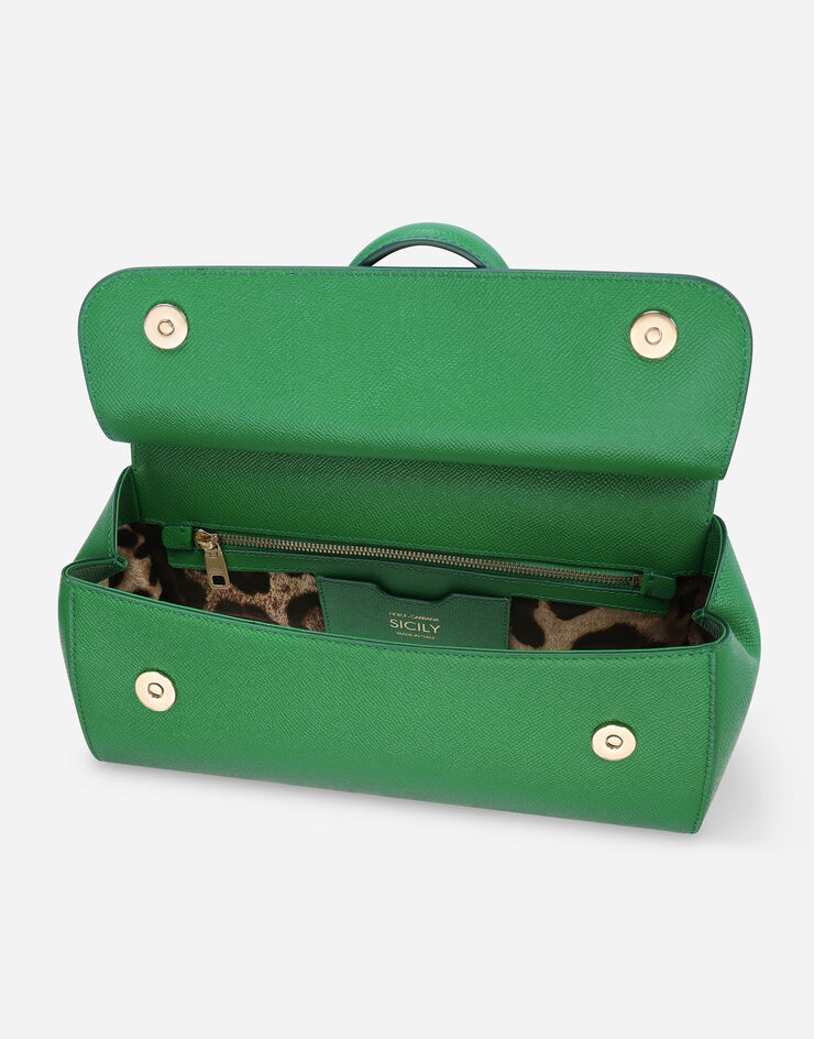 Dolce & Gabbana Удлиненная сумка Sicily с короткой ручкой зеленый BB7117A1001
