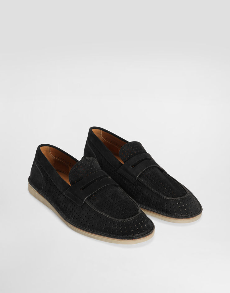 Dolce & Gabbana حذاء لوفر من جلد عجل أسود A50651A9T59