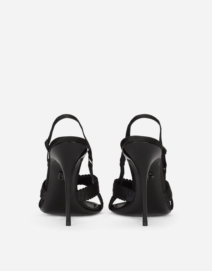Dolce & Gabbana Satin sandals Black CR1162AQ029