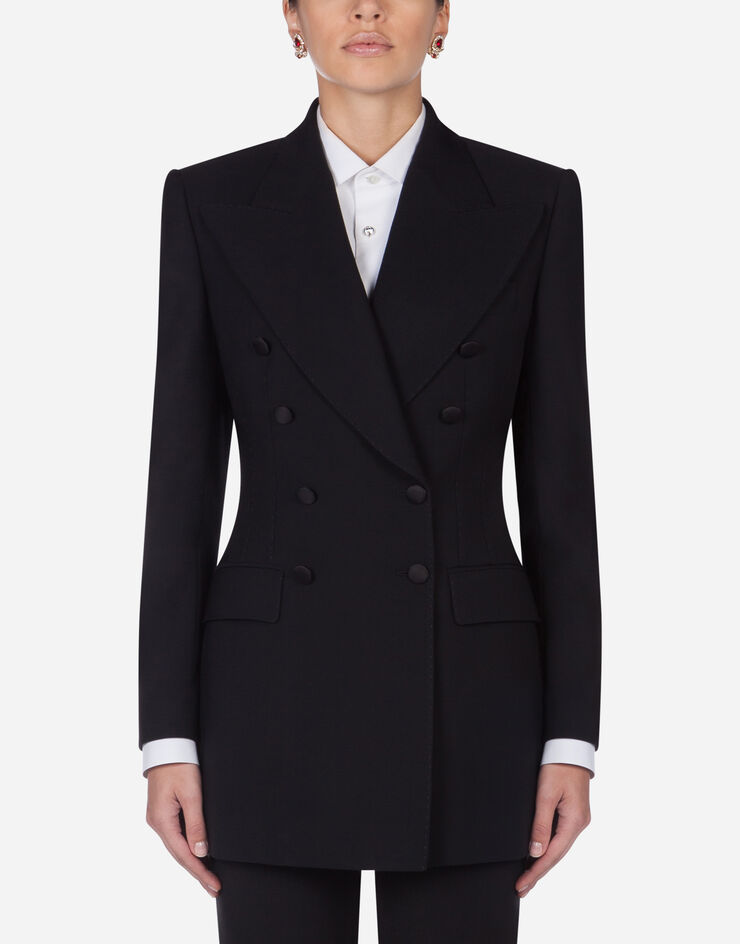Dolce & Gabbana Gabardine double-breasted jacket BLACK F29CRTFUCEG