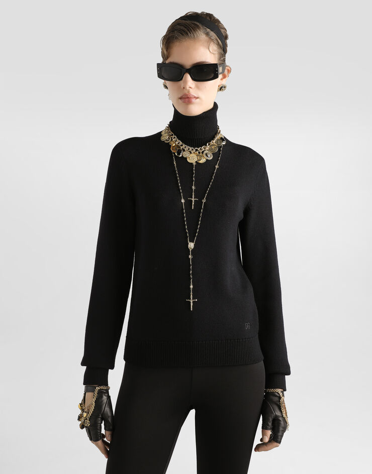 Dolce & Gabbana 羊毛高领套衫 黑 FXW13ZJCVXN
