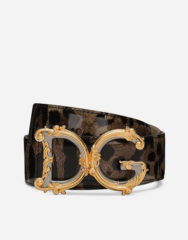 Dolce & Gabbana حزام DG Girls طبعة جلود الحيوانات BE1446AM568