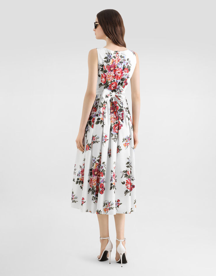 Dolce & Gabbana Flower bouquet-print cotton dress Multicolor F612PTHS5UU