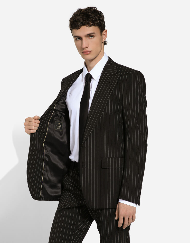 Dolce & Gabbana Single-breasted pinstripe stretch wool Sicily-fit suit Multicolore GKLOMTFRBC0