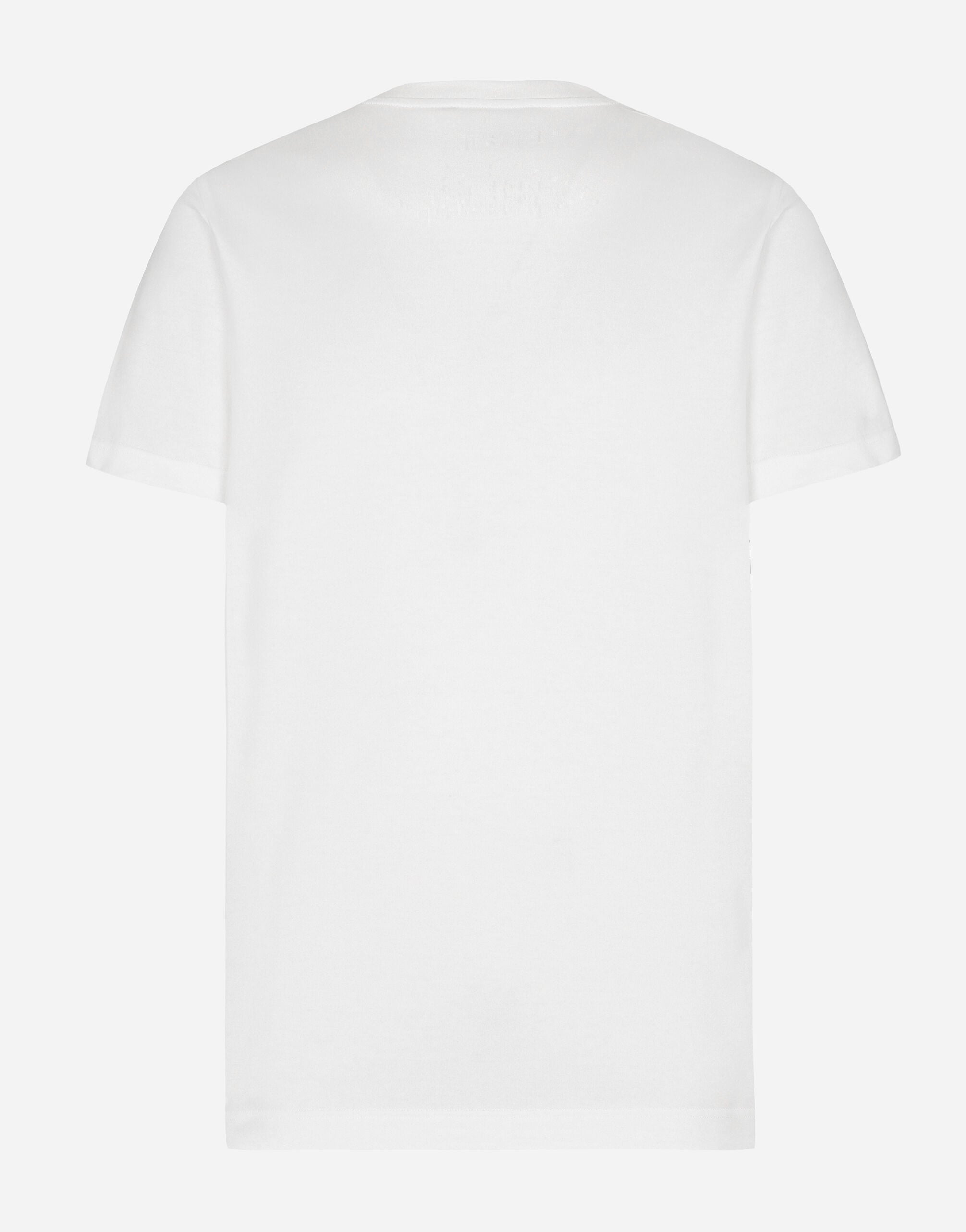 【引っ越しセール】美品　DOLCE & GABBANA Tシャツ ホワイト Whiteのメンズ ロゴ コットン Tシャツ | Dolce&Gabbana®