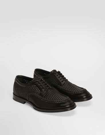 Dolce & Gabbana Woven derby shoes Black A10915A0790