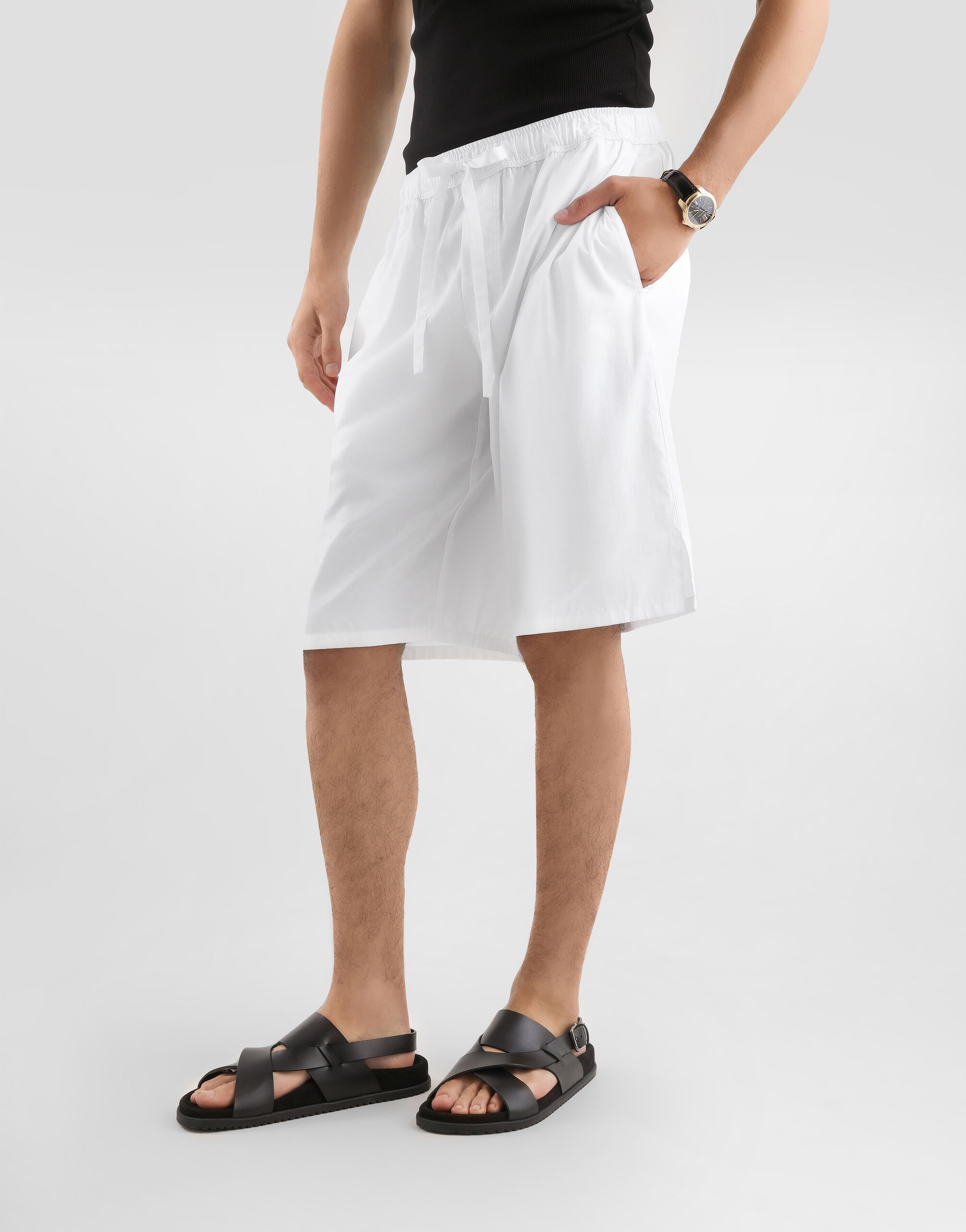 Vanity cotton bermuda shorts in White for Men | Dolce&Gabbana® US